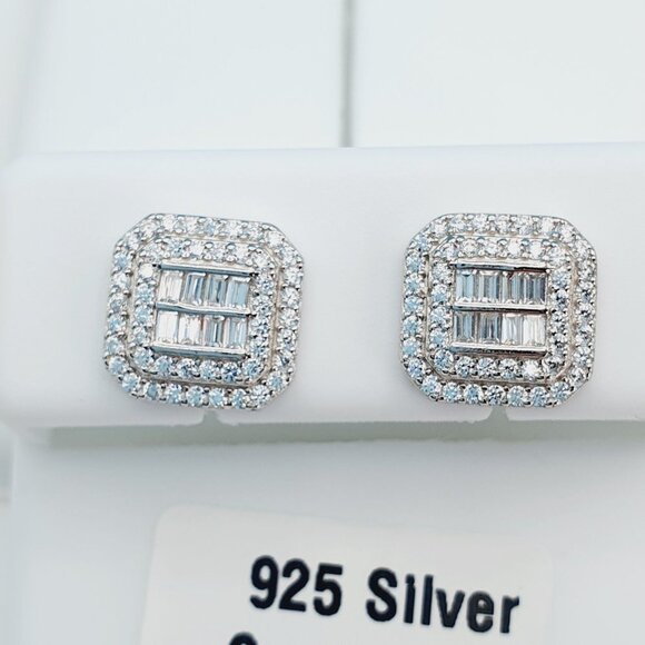 925 Sterling Silver Cubic Zirconia Earrings, U19254782 - Picture 2 of 11